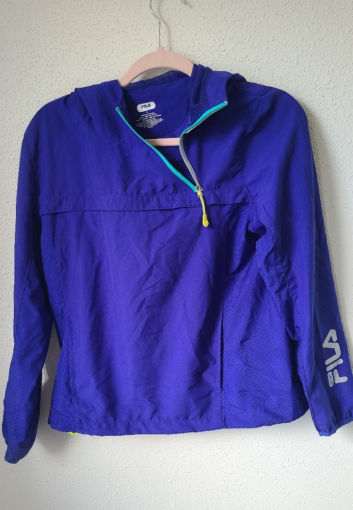Fila blue half-zip windbreaker